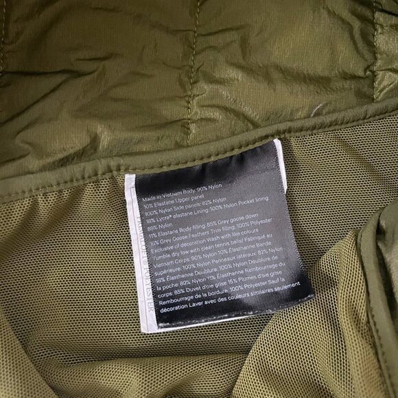 Lululemon Down For It All Green Puffer Vest Grey Goose Down - Women's Size 10 - Picture 7 of 12